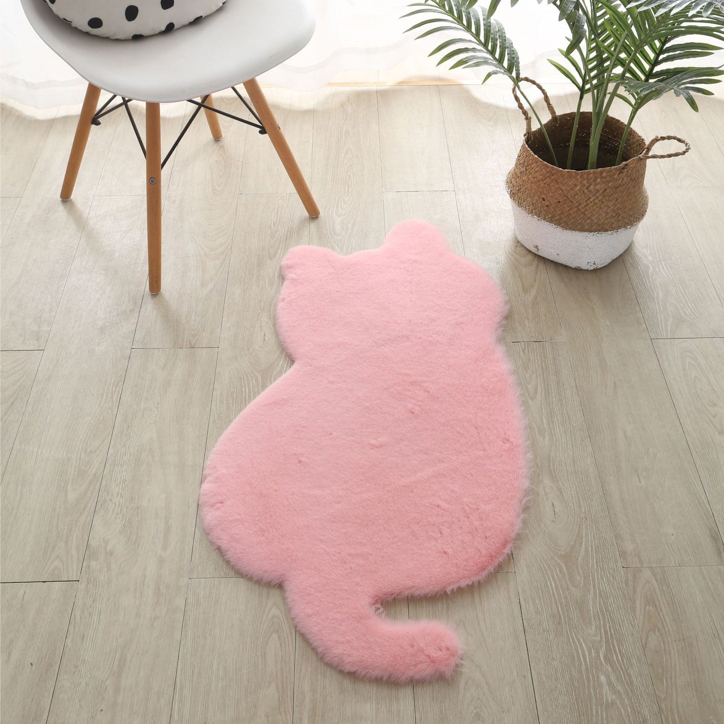 Sunday Angora Cat Carpet Living Room Cartoon Plush Mats Bedroom Bedside Blanket
