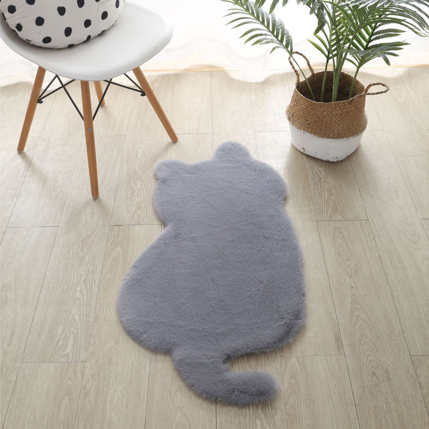 Sunday Angora Cat Carpet Living Room Cartoon Plush Mats Bedroom Bedside Blanket