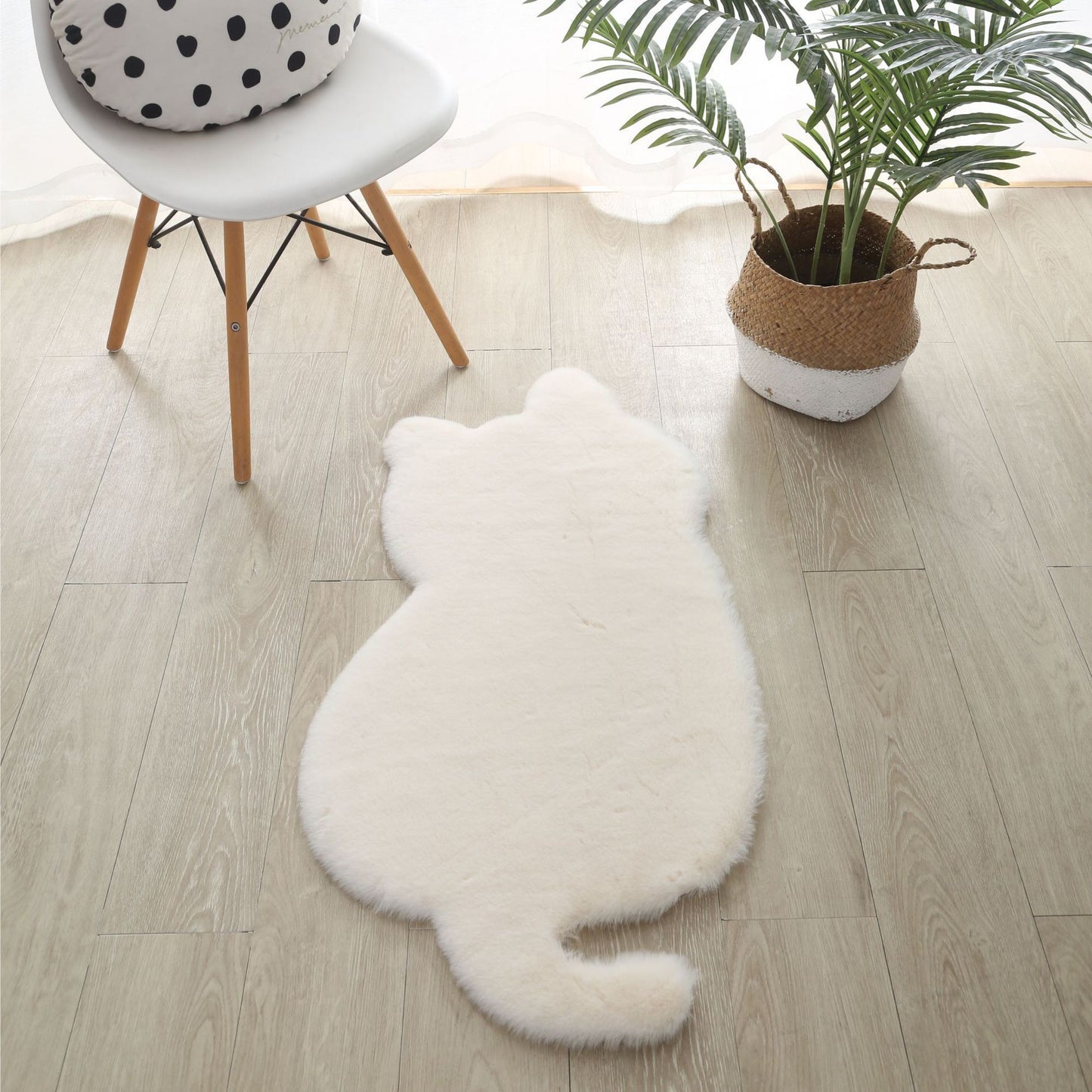 Sunday Angora Cat Carpet Living Room Cartoon Plush Mats Bedroom Bedside Blanket