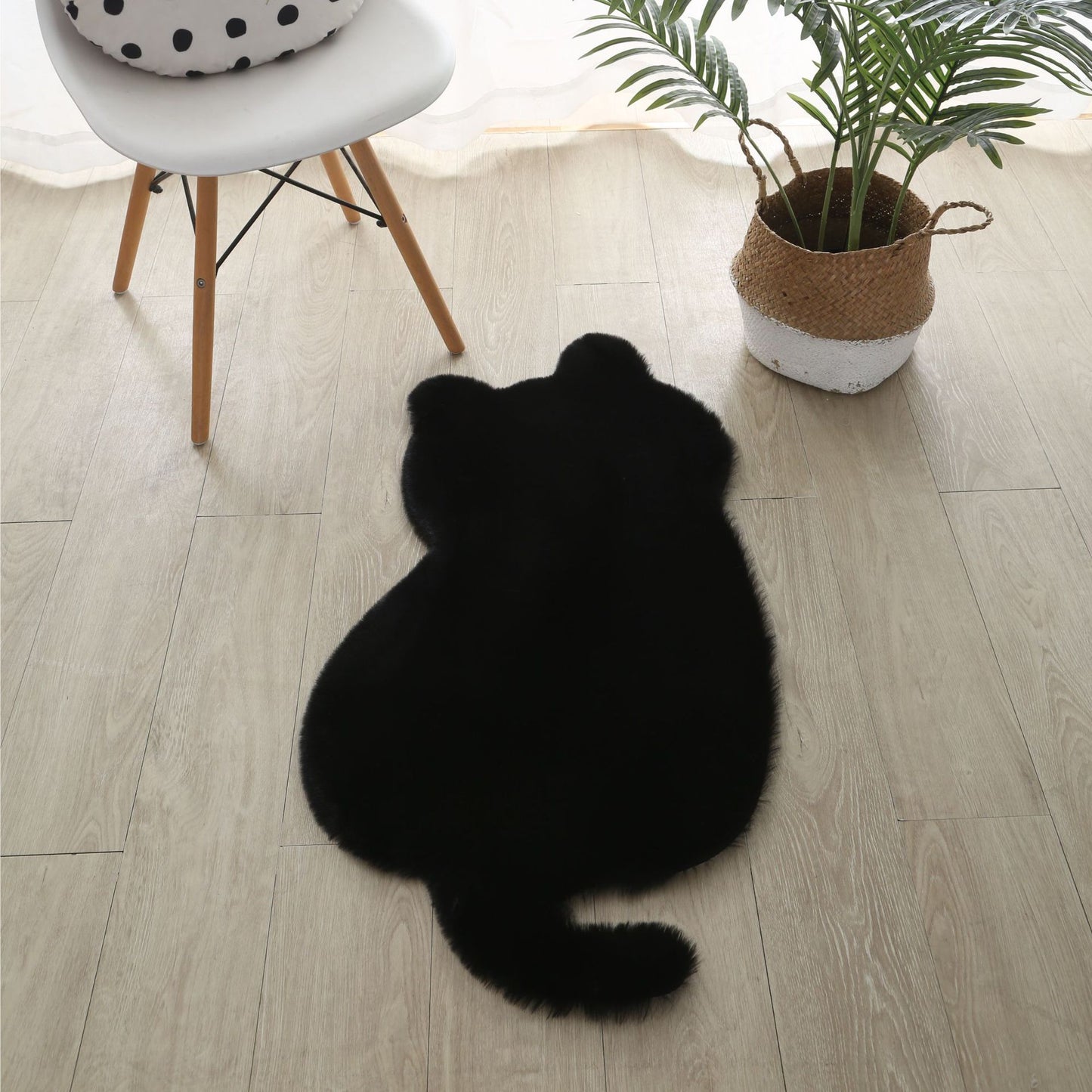 Sunday Angora Cat Carpet Living Room Cartoon Plush Mats Bedroom Bedside Blanket