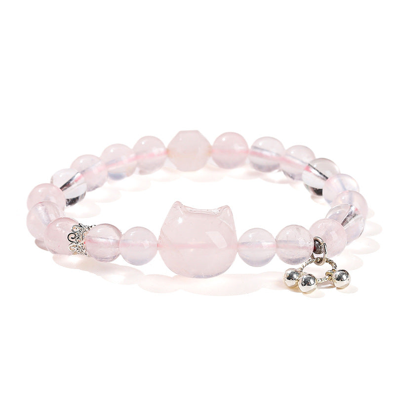 Female Versatile Star Crystal Cat Head Bracelet