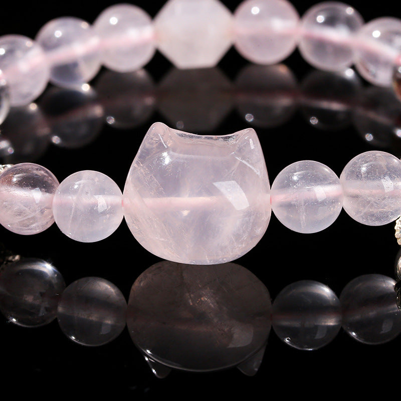 Female Versatile Star Crystal Cat Head Bracelet