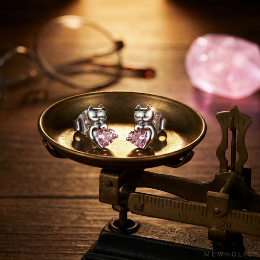 [PREC-08] ASTRAL | S925 Pure Silver Micro-Alignment Ear-Modules — Minimalist Cat Stud Earrings