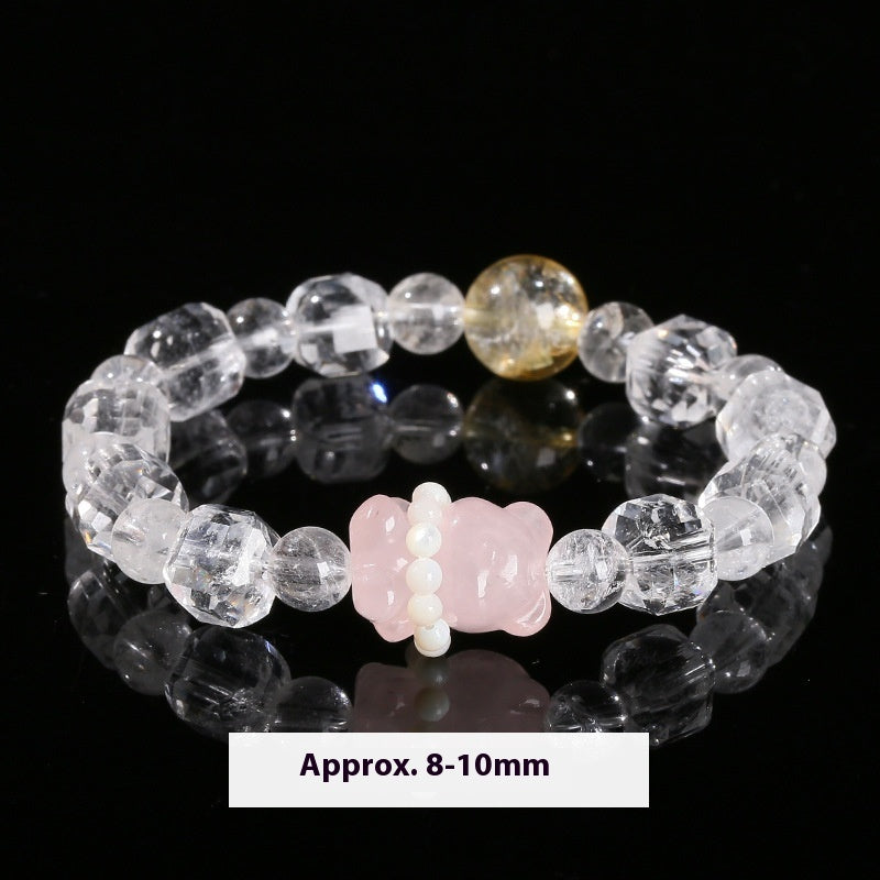 Female Versatile Star Crystal Cat Head Bracelet