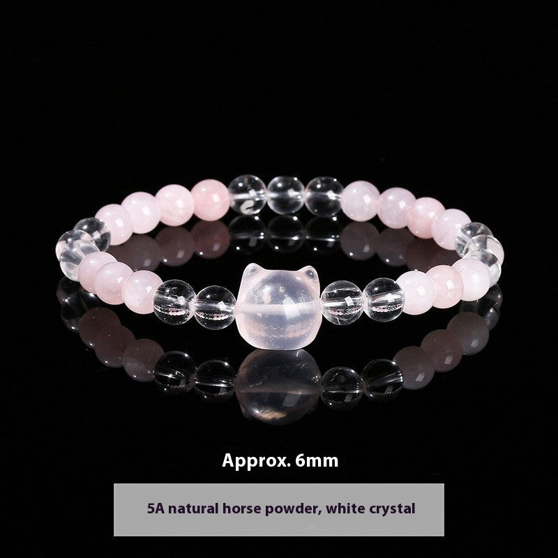 Female Versatile Star Crystal Cat Head Bracelet